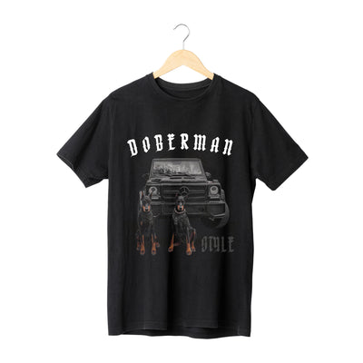 Doberman Style G Wagon Black T-Shirt
